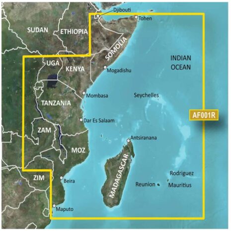 Garmin BlueChart G3 Vision Eastern Africa Coastal and Inland Charts Garmin BlueChart G3 Vision Eastern Africa Coastal and Inland Charts