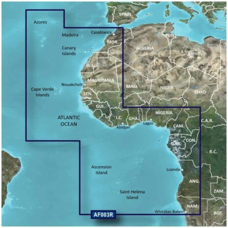 Garmin BlueChart G3 Western Africa Coastal Charts Garmin BlueChart G3 Western Africa Coastal Charts