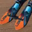 Angled close-up of stabilizer bar connecting O'Brien All-Star Trainer Waterskis.