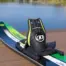 Angled close-up of the binding with O'Brien logo on O'Brien Celebrity 58" combo waterskis.