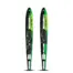 Top view of both skis showing green and black graphics on O'Brien Celebrity 58" combo waterskis.