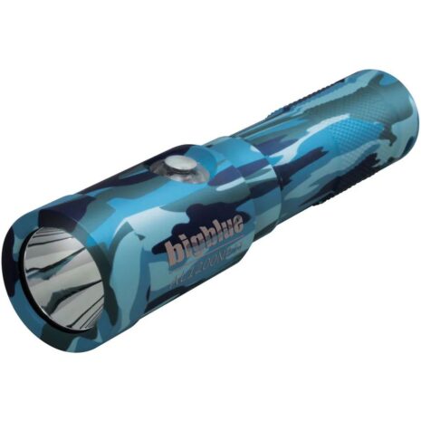 BigBlue 1300 Lumen Narrow Beam Camo Dive Torch - Blue