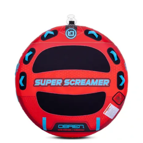 O’Brien 2026 Super Screamer Boat Tube O’Brien 2026 Super Screamer two-person boat tube in red and blue