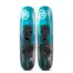 Top and base view of the O'Brien Pro Trac Trick Skis with Z-9 Bindings, featuring a short, wide shape in teal and black.
