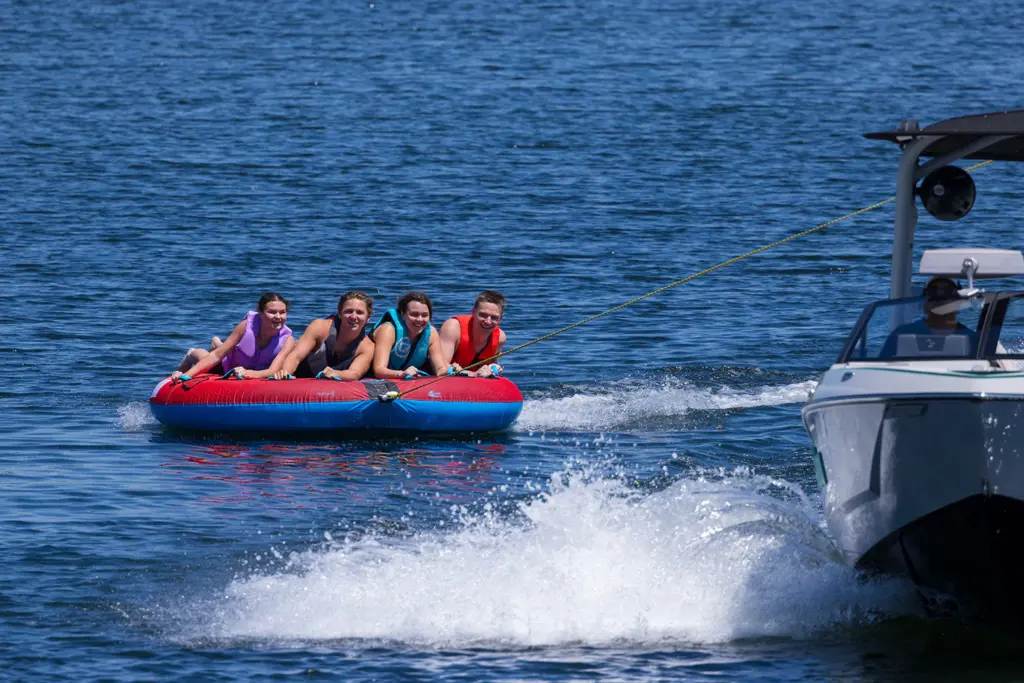 O’Brien 2026 X-Scream Boat Tube 1 obrien x scream boat tube lifestyle 04