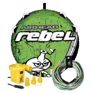 Airhead Rebel Kit | 1 Rider Towable Tube, Pump & Rope for Boating official hero image