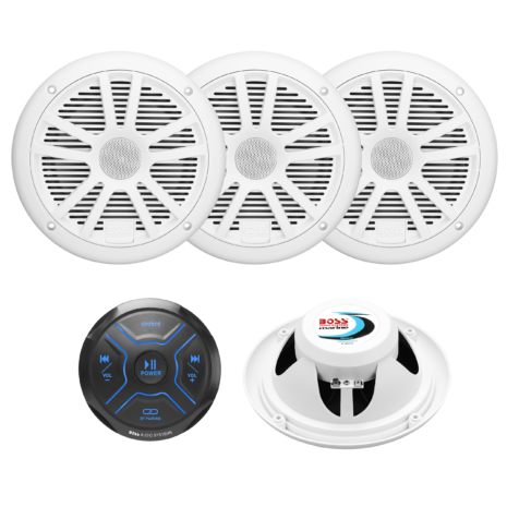 BOSS Audio MG250W.64 Marine Stereo & 4-Speaker Package — Gallery BOSS Audio MG250W.64 Marine Stereo & 4-Speaker Package official gallery image