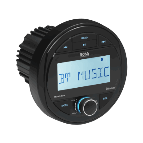 BOSS Audio MGR300B Marine Gauge Receiver — Hero BOSS Audio MGR300B Marine Gauge Receiver official hero image