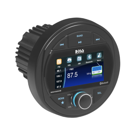 BOSS Audio MGV500B Marine Gauge Receiver with 3-inch Display — Hero BOSS Audio MGV500B Marine Gauge Receiver with 3-inch Display official hero image