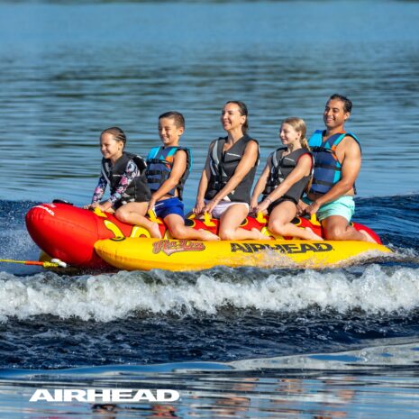 Airhead Jumbo Dog | 1-5 Rider Towable Tube for Boating — Gallery Airhead Jumbo Dog | 1-5 Rider Towable Tube for Boating official gallery image