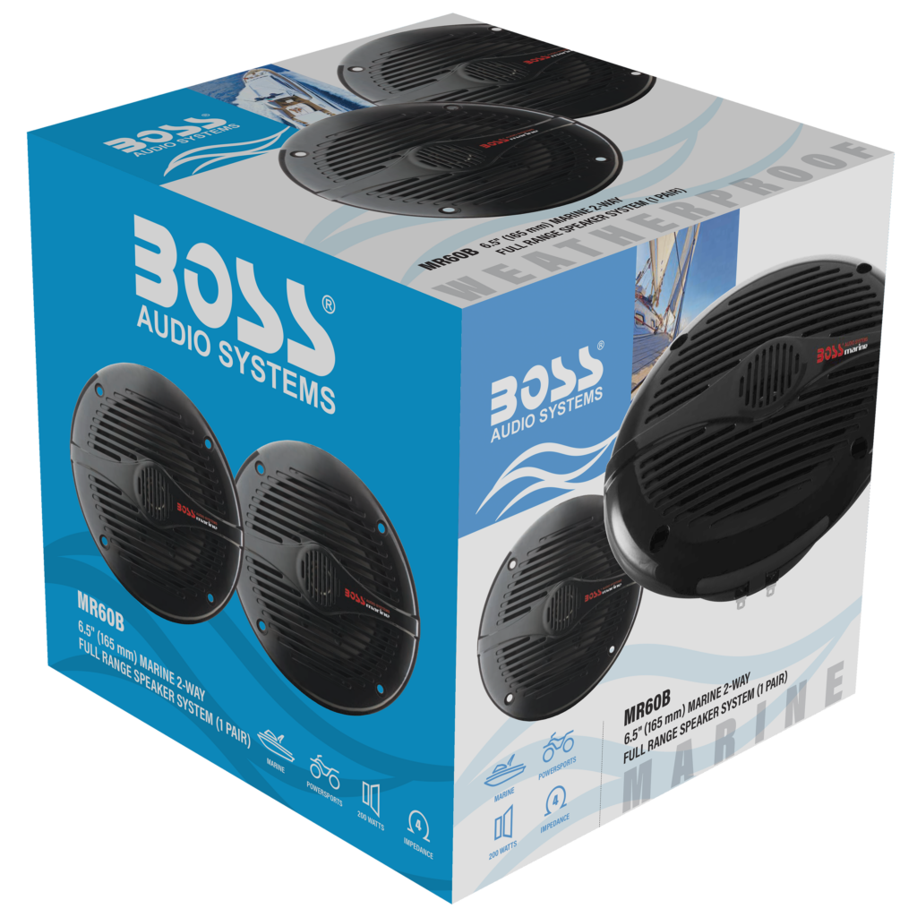 BOSS Audio MR60B 6.5-inch Black Marine Speakers 1 BOSS Audio MR60B 6.5-inch Black Marine Speakers official gallery image