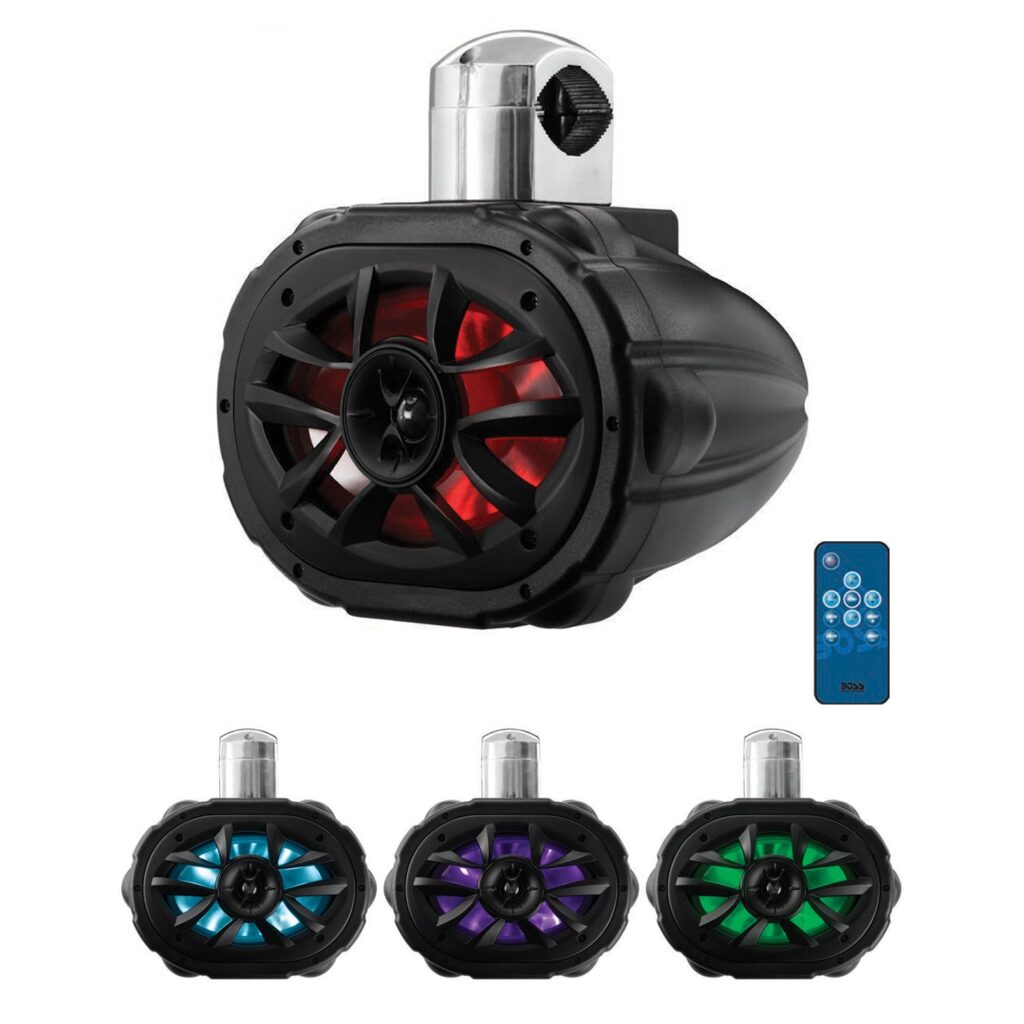 BOSS Audio MRWT69RGB 6x9-inch RGB Marine Wake Tower Speaker 1 BOSS Audio MRWT69RGB 6x9-inch RGB Marine Wake Tower Speaker official gallery image