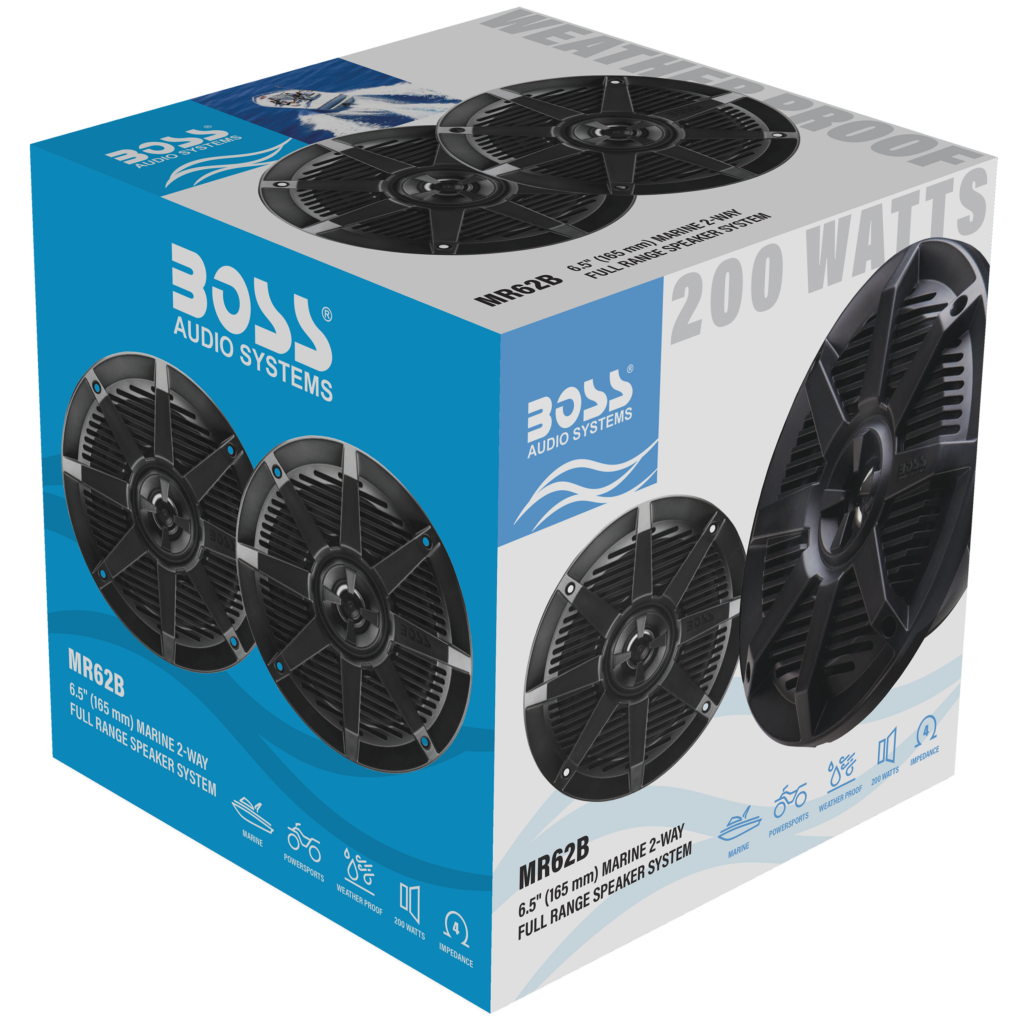 BOSS Audio MR62B 6.5-inch Black Marine Speakers 1 BOSS Audio MR62B 6.5-inch Black Marine Speakers official gallery image