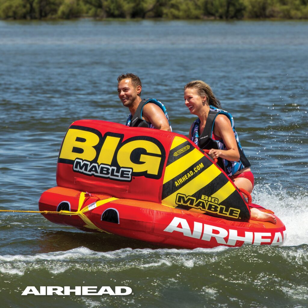 Airhead Big MableĀ® | 1-2 Rider Towable Tube for Boating 1 Airhead Big MableĀ® | 1-2 Rider Towable Tube for Boating official gallery image