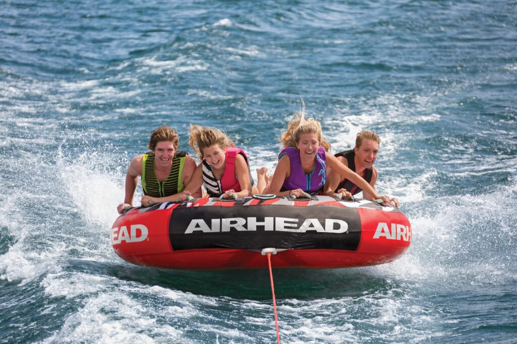 Airhead Mega Slice | 1-4 Rider Towable Tube for Boating 1 Airhead Mega Slice | 1-4 Rider Towable Tube for Boating official gallery image
