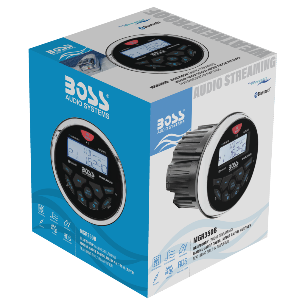 BOSS Audio MGR350B Marine Gauge Receiver 2 BOSS Audio MGR350B Marine Gauge Receiver official gallery image
