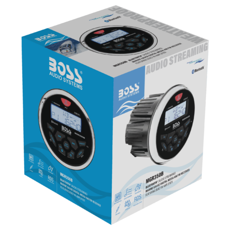 BOSS Audio MGR350B Marine Gauge Receiver — Gallery BOSS Audio MGR350B Marine Gauge Receiver official gallery image