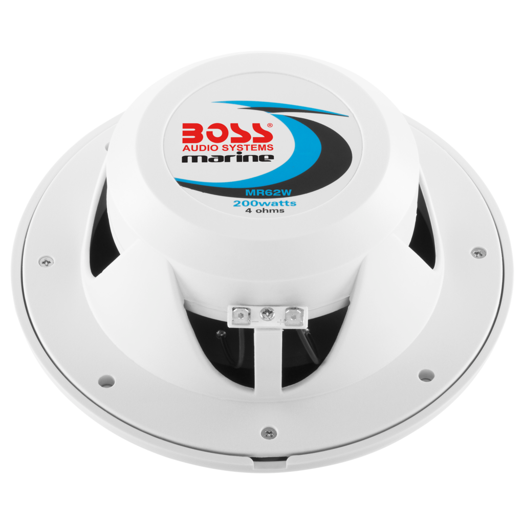 BOSS Audio MR62W 6.5-inch White Marine Speakers 3 BOSS Audio MR62W 6.5-inch White Marine Speakers official gallery image