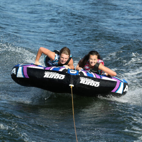 Airhead Turbo Blast 2 | 2 Rider Towable Tube for Boating — Gallery Airhead Turbo Blast 2 | 2 Rider Towable Tube for Boating official gallery image