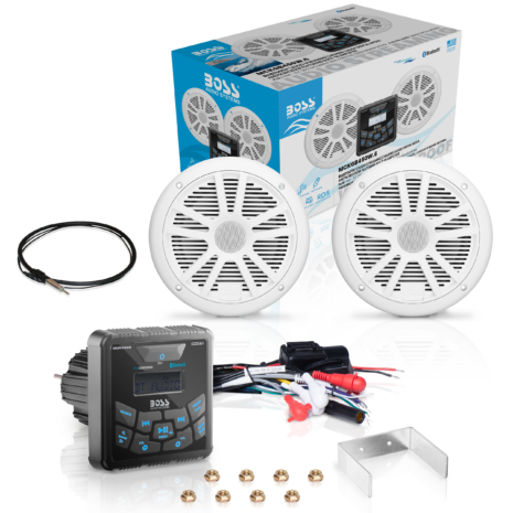 BOSS Audio MCKGB450W.6 Marine Stereo & Speaker Package — Gallery BOSS Audio MCKGB450W.6 Marine Stereo & Speaker Package official gallery image