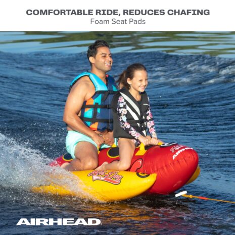 Airhead Double Dog | 1-2 Rider Towable Tube for Boating — Gallery Airhead Double Dog | 1-2 Rider Towable Tube for Boating official gallery image