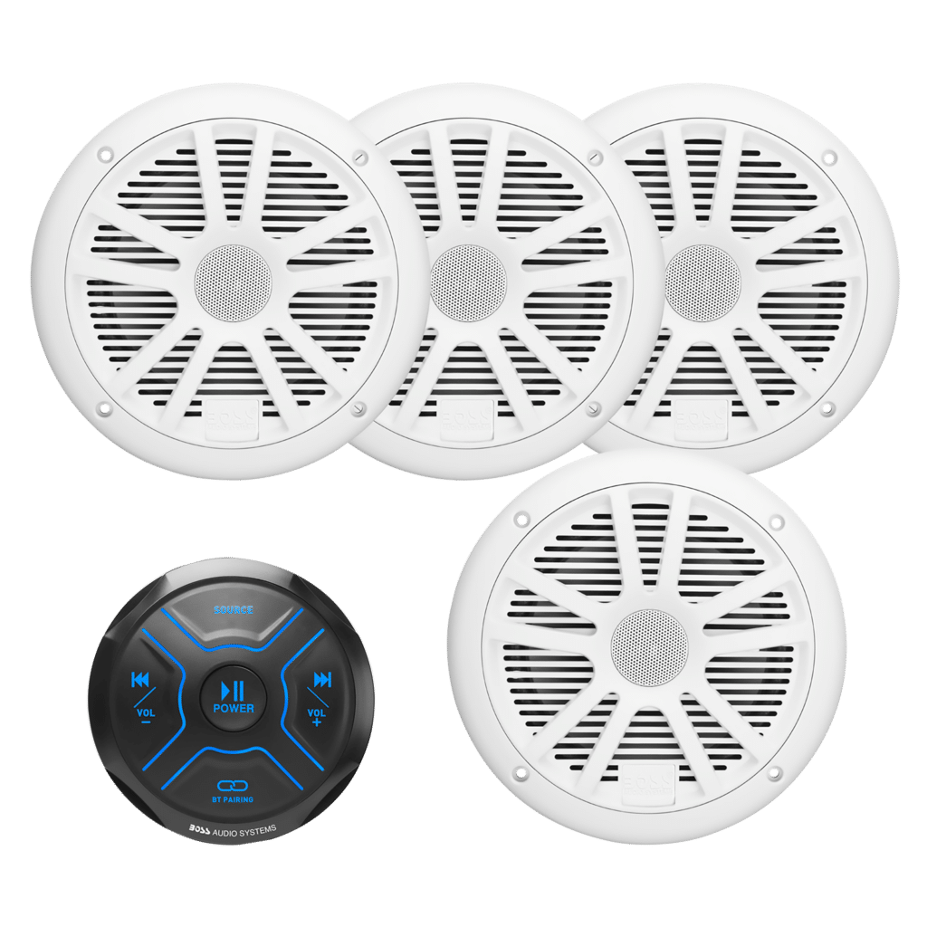 BOSS Audio MG250W.64 Marine Stereo & 4-Speaker Package 3 BOSS Audio MG250W.64 Marine Stereo & 4-Speaker Package official gallery image