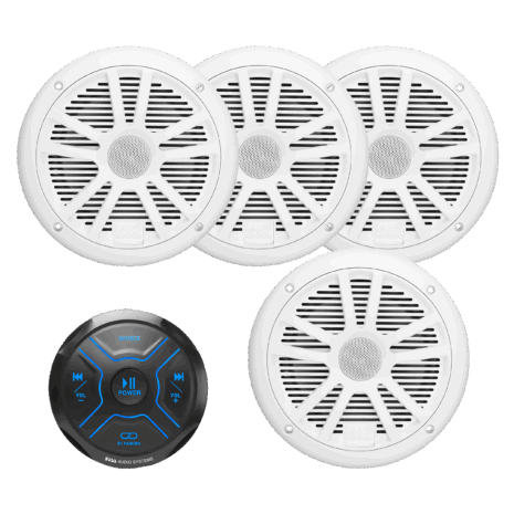 BOSS Audio MG250W.64 Marine Stereo & 4-Speaker Package — Gallery BOSS Audio MG250W.64 Marine Stereo & 4-Speaker Package official gallery image
