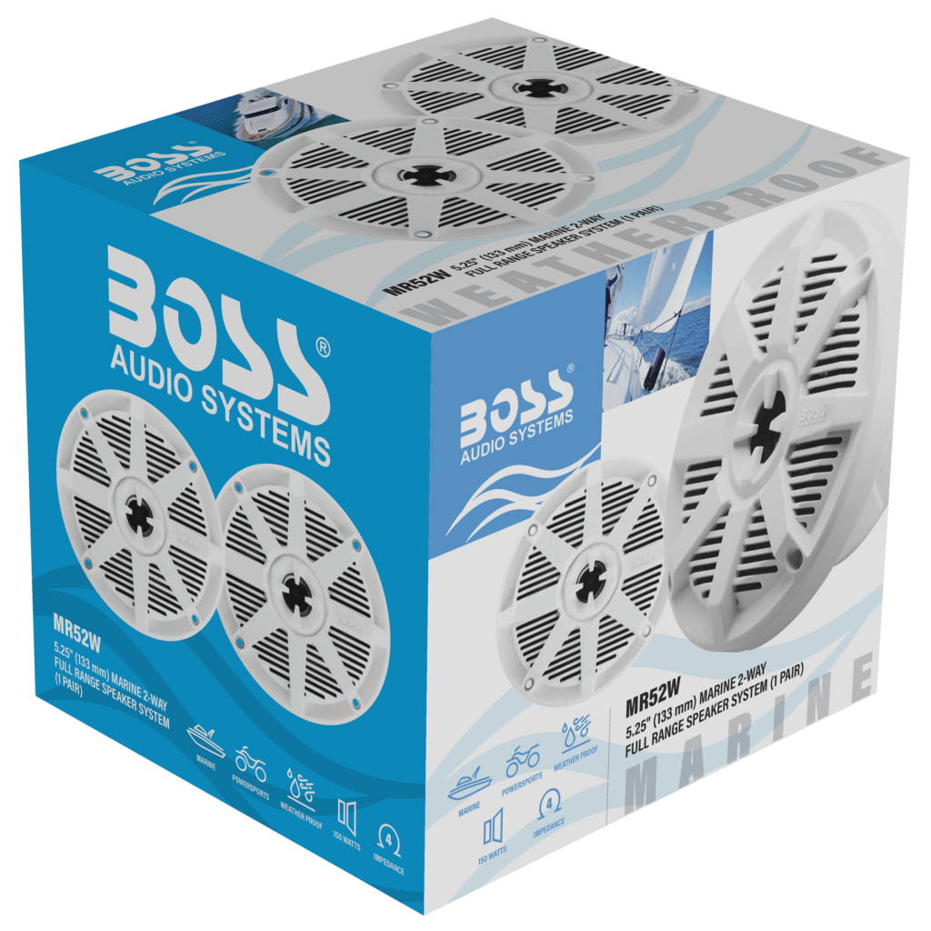 BOSS Audio MR52W 5.25-inch White Marine Speakers 3 BOSS Audio MR52W 5.25-inch White Marine Speakers official gallery image