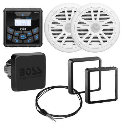 BOSS Audio MCKGB450W.6 Marine Stereo & Speaker Package — Gallery BOSS Audio MCKGB450W.6 Marine Stereo & Speaker Package official gallery image