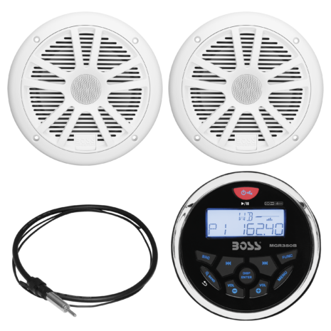 BOSS Audio MCKGB350W.6 Marine Stereo & Speaker Package — Hero BOSS Audio MCKGB350W.6 Marine Stereo & Speaker Package official hero image