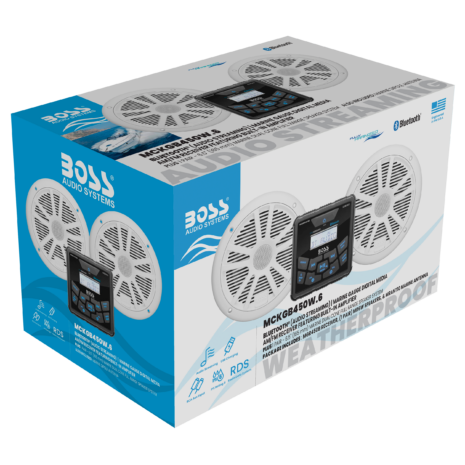 BOSS Audio MCKGB450W.6 Marine Stereo & Speaker Package — Gallery BOSS Audio MCKGB450W.6 Marine Stereo & Speaker Package official gallery image