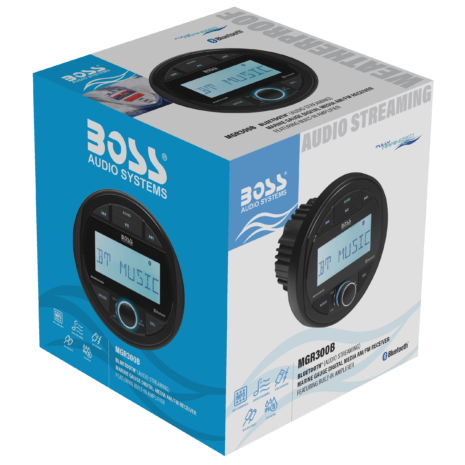 BOSS Audio MGR300B Marine Gauge Receiver — Gallery BOSS Audio MGR300B Marine Gauge Receiver official gallery image