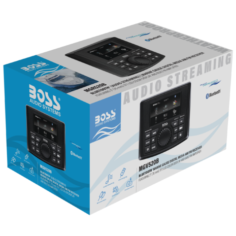 BOSS Audio MGV520B Marine Gauge Receiver with 3-inch Display — Gallery BOSS Audio MGV520B Marine Gauge Receiver with 3-inch Display official gallery image