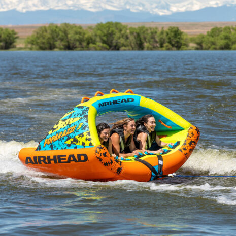 Airhead Poparazzi 3 | 1-3 Rider Towable Tube for Boating — Gallery Airhead Poparazzi 3 | 1-3 Rider Towable Tube for Boating official gallery image