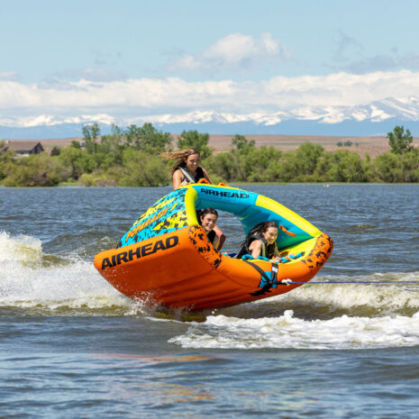 Airhead Poparazzi 3 | 1-3 Rider Towable Tube for Boating — Gallery Airhead Poparazzi 3 | 1-3 Rider Towable Tube for Boating official gallery image