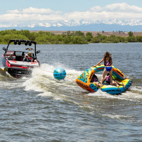 Airhead Poparazzi 3 | 1-3 Rider Towable Tube for Boating — Gallery Airhead Poparazzi 3 | 1-3 Rider Towable Tube for Boating official gallery image
