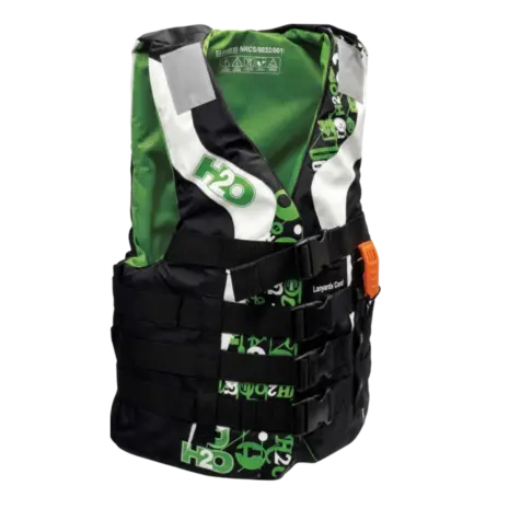 H2O Dynamix 3-Buckle Youth PFD - Green - Hero H2O Dynamix 3-Buckle Youth PFD - Green hero