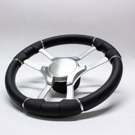 Pretech Maxflex Huntington 350 mm Marine Steering Wheel - Hero Pretech Maxflex Huntington 350 mm stainless-spoke marine steering wheel