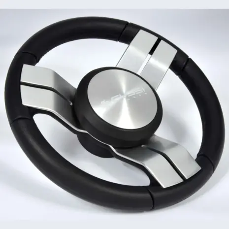 Pretech Maxflex Redondo 350 mm Marine Steering Wheel - Hero Pretech Maxflex Redondo MF3703 anodised aluminium marine steering wheel