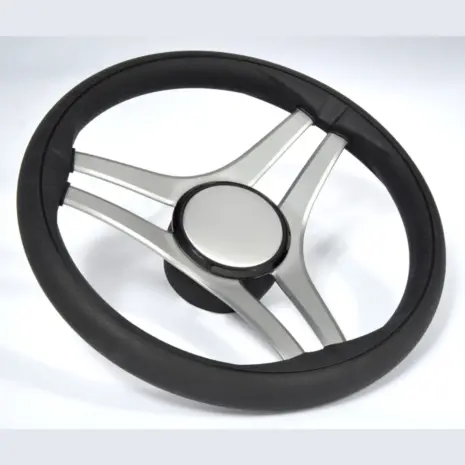 Pretech Maxflex Morro Bay 350 mm Marine Steering Wheel - Hero Pretech Maxflex Morro Bay MF4511 anodised aluminium marine steering wheel