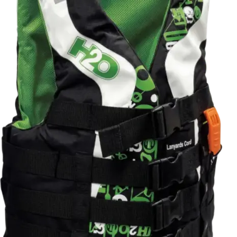 H2O Dynamix 4-Buckle Nylon PFD - Green - Official Product Image H2O Dynamix 4-Buckle Nylon PFD - Green product image