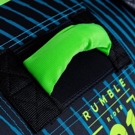 Jobe Rumble Towable 1P Teal 230123001 - Handle Detail Jobe Rumble 1P teal towable tube neoprene handle detail