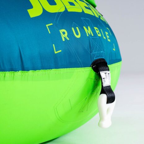 Jobe Rumble Towable 1P Teal 230123001 - Tow Point Detail Jobe Rumble 1P teal towable tube quick connector detail