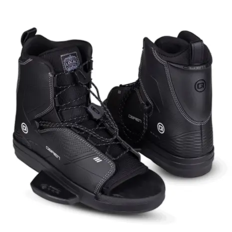 O’Brien 2026 Local Wakeboard Bindings – Official Product Image O’Brien 2026 Local wakeboard bindings in black