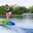 O’Brien 2026 Micro Dust 48″ Wakesurf Board – on-water lifestyle image