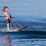 O’Brien 2026 Platform Trainer Waterski – Red/Blue – on-water lifestyle image