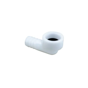 Attwood 3890 white 90-degree thread-to-barb connector for 3/4 inch hose
