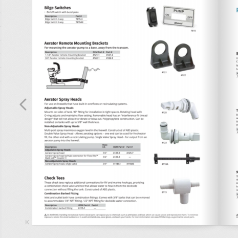 Attwood 4118A5 Aerator Spray Head Specification Official Attwood catalogue page identifying 4118A1 and 4118A5 single-valve aerator spray heads