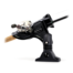 Attwood 5010-4 black Pro Series fishing rod holder with fishing rod and combo mount