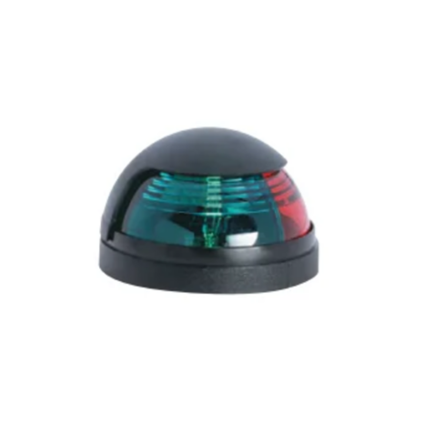 Attwood 5045 Pulsar Bi-Colour Deck-Mount Sidelight Attwood 5045 black bi-colour red and green deck-mount navigation sidelight
